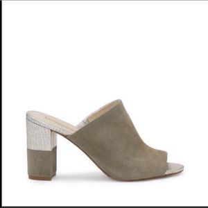 Louise et Cie Leather/Suede Mule Slide Heels